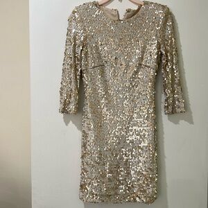 French Connection Sequin Short 3/4 sleeve dress Size 4